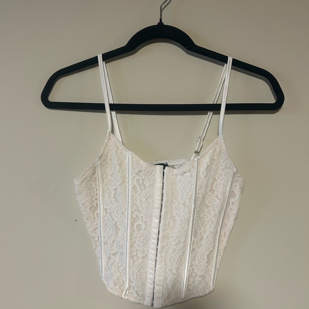 Cider White Lace Camisole Top
